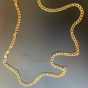 14K Gold Curb chain 24 inches 5mm. 8 grams